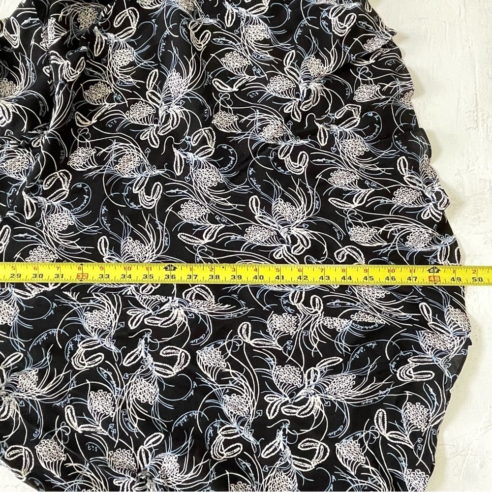 Cinq A Sept Size 4 Black Blue Button V-Neck Maxi Lisette Dress Size 2 - Picture 9 of 11
